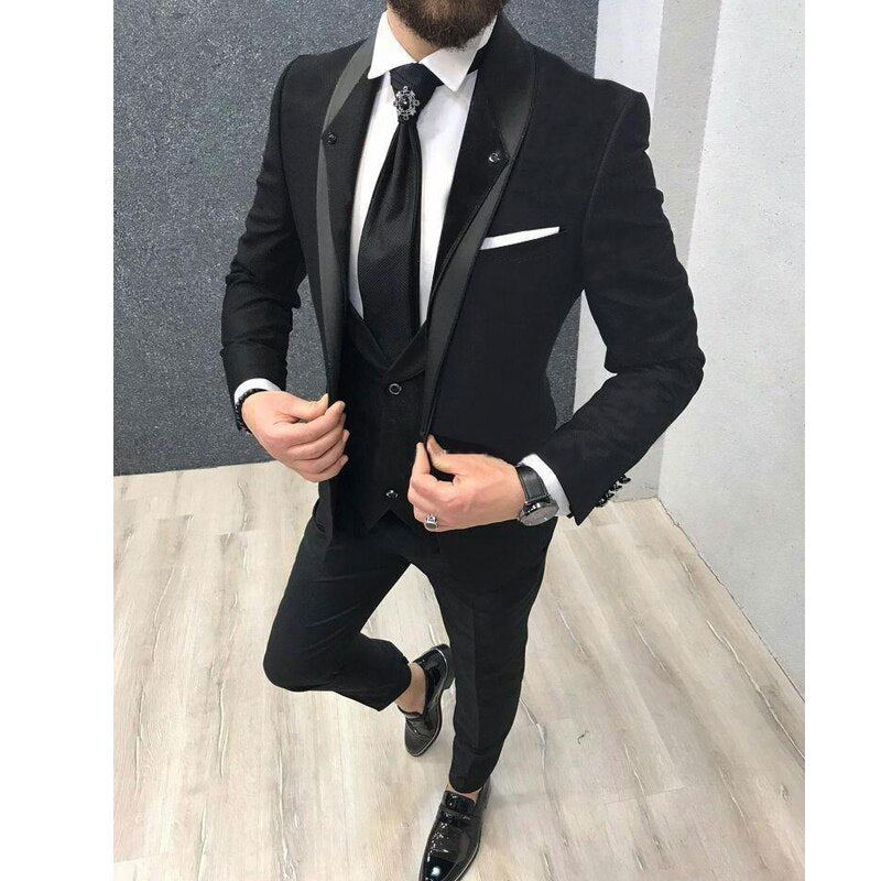 TROIS PIÈCES COSTUME POUR HOMME . VESTE DOUBLE REVERS UN BOUTON UNE FONTE COUPE SPORT - MS